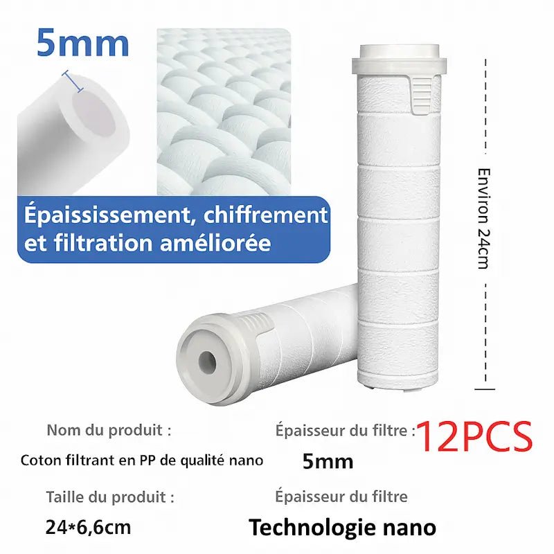 Filtres de rechange pommeau de douche AquaPulse™ – Lot de 12 - Ma boutique